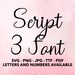 Script Font SVG, Script 3 Font for Cricut, Script Font SVG, PNG, Jpg ...