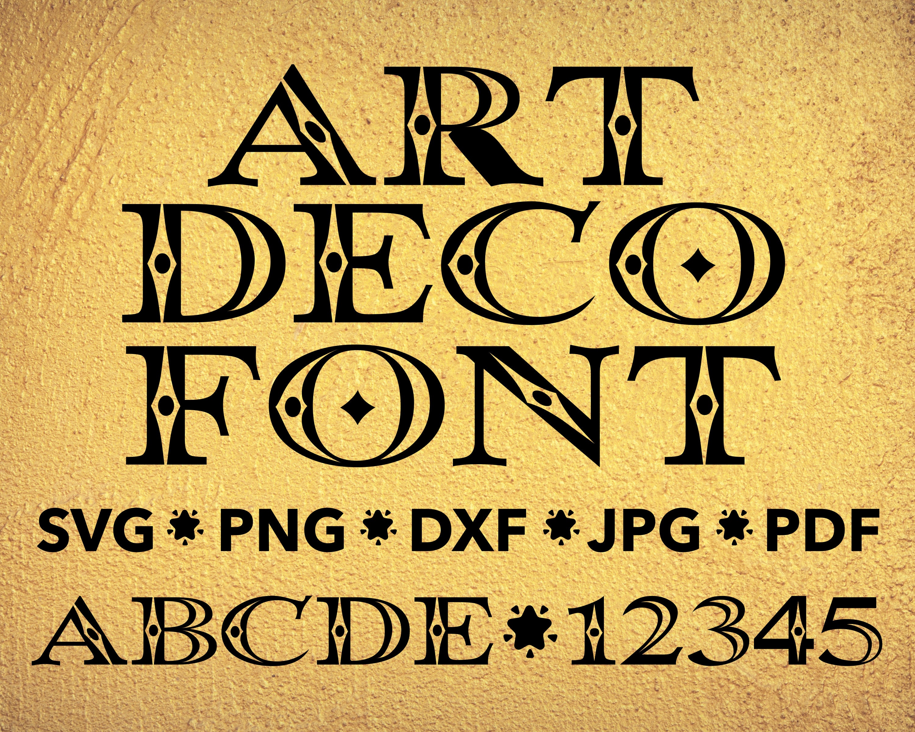 Art Deco Font SVG Art Deco Font PNG Roaring 20s Font SVG Etsy México