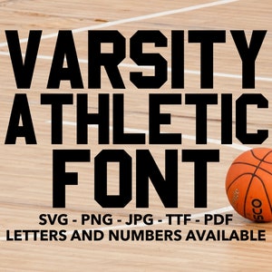 Varsity Font SVG, Varsity Athletic Font, Varsity Font SVG, PNG, jpg, ttf, pdf Varsity Font For Cricut, Varsity Font For Canva, Varsity Font