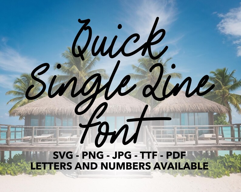 Quick Single Line Font SVG, Line Letters, Line Numbers, Calligraphy ...