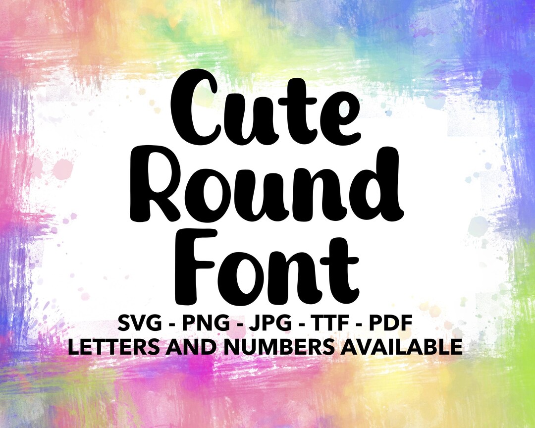 Simple Script Font Cute Rounded Cute Round Font SVG, Round Font for Canva, Round Font SVG, PNG, Jpg ...