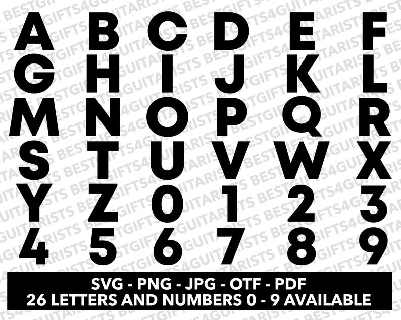 Bold Font SVG, Bold Font for Cricut, Bold Font SVG, PNG, Jpg, Otf, Pdf ...