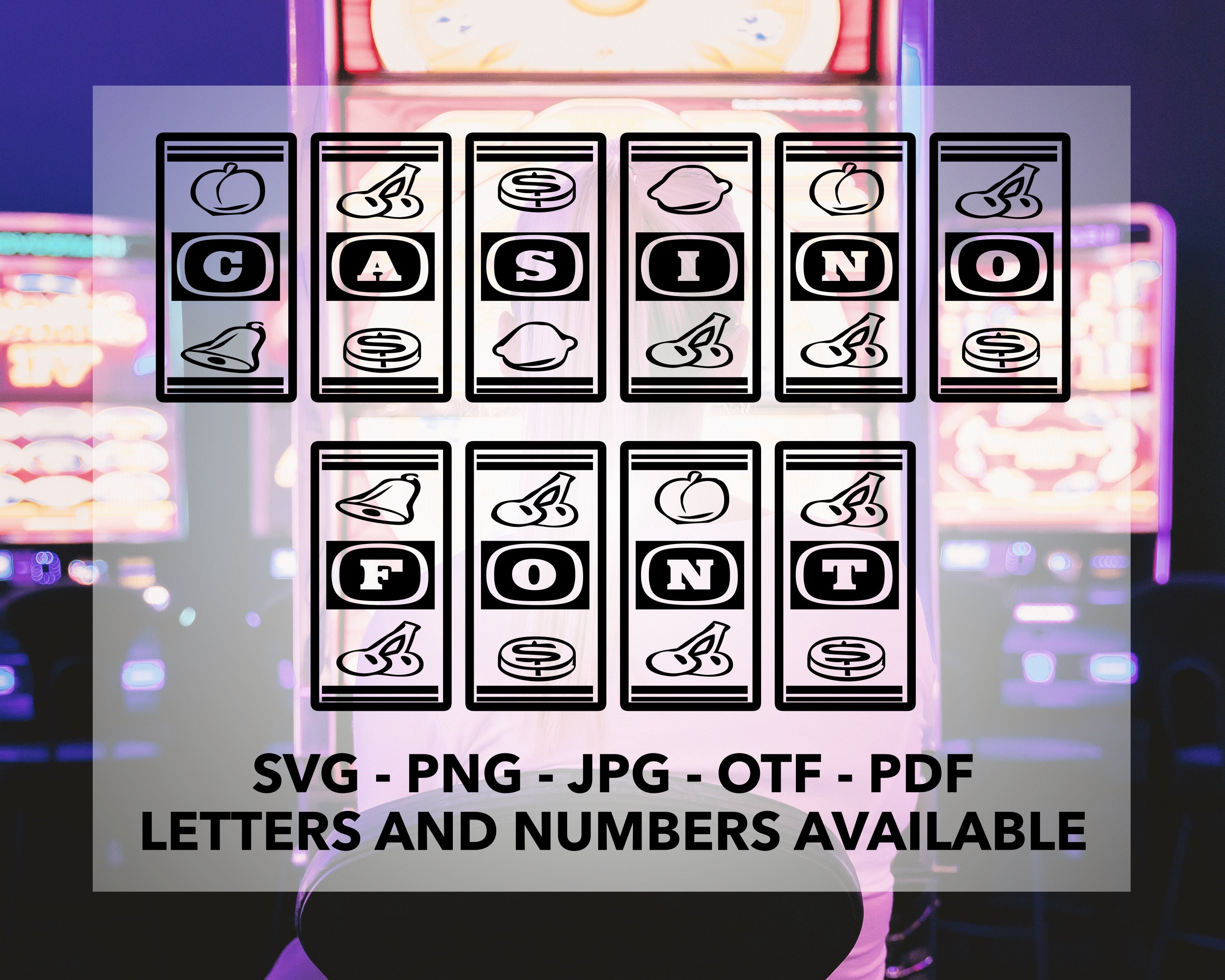 Casino Font SVG, Casino Font for Cricut, Casino Font SVG, PNG, Jpg, Otf ...