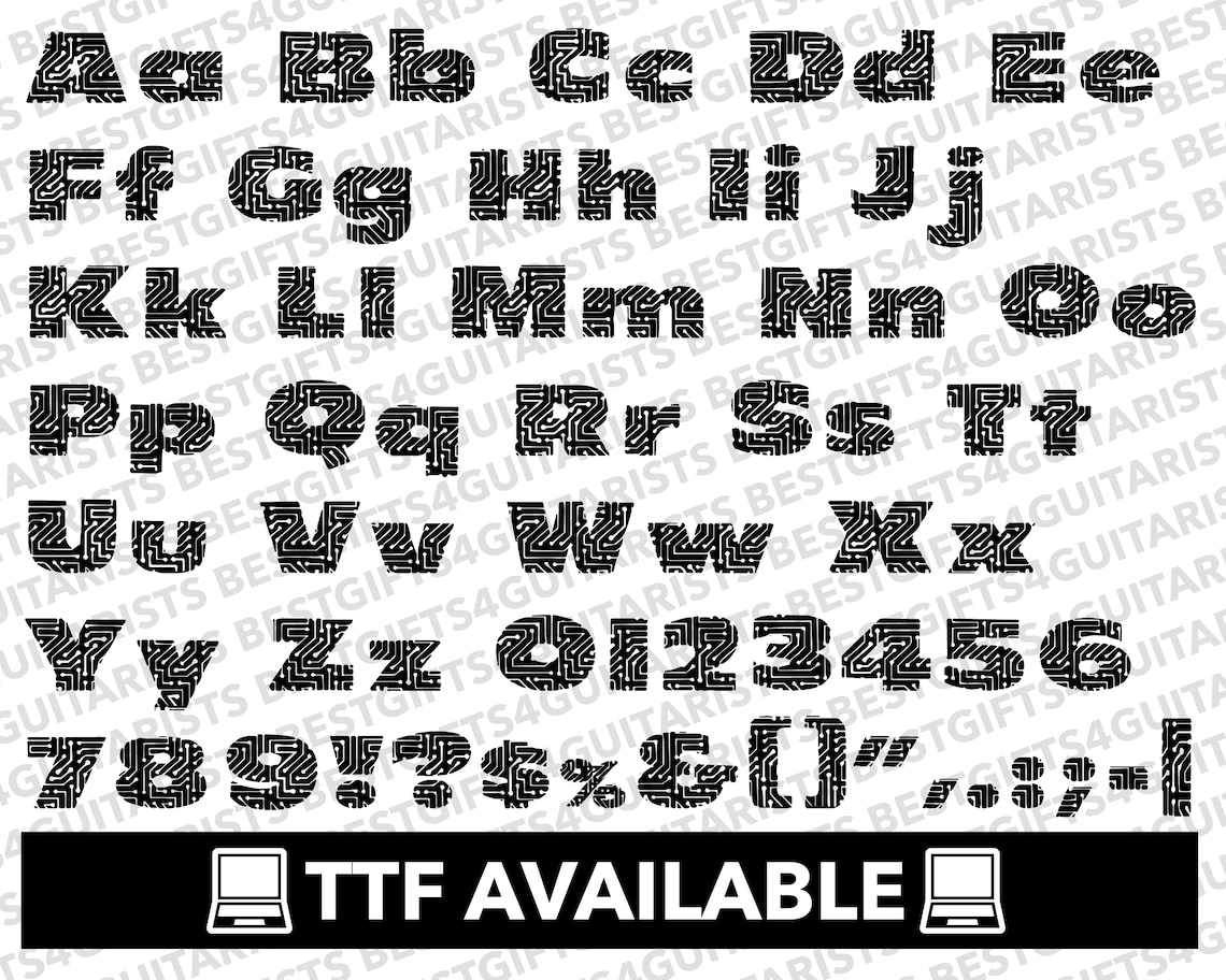 Circuit Business Font SVG, Circuit Font for Cricut, Circuit Font SVG ...