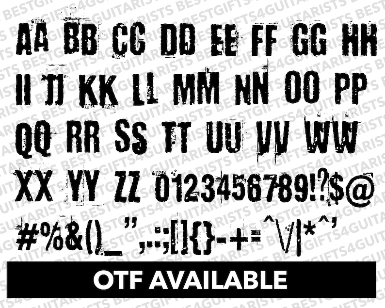 Distressed Offset Font SVG, Distressed Font OTF, Distressed Svg, Png ...