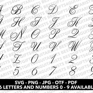 Single Fancy Line Font SVG, Line Letters, Line Numbers, Calligraphy ...