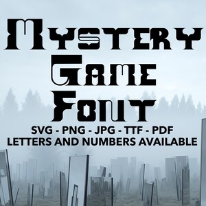 Mystery Font SVG, Mystery Font For Cricut, Mystery Font SVG, PNG, jpg, ttf, pdf Secret Agent Font, Spy Font, Mystery Alphabet, Gamer Font 2