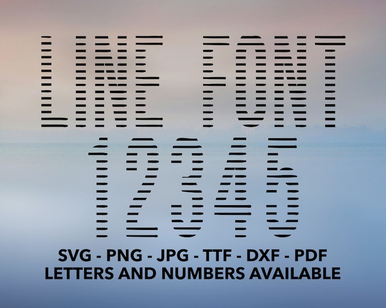 Line Font SVG - Distressed Font PNG - Lines Font SVG - Line Alphapack ...