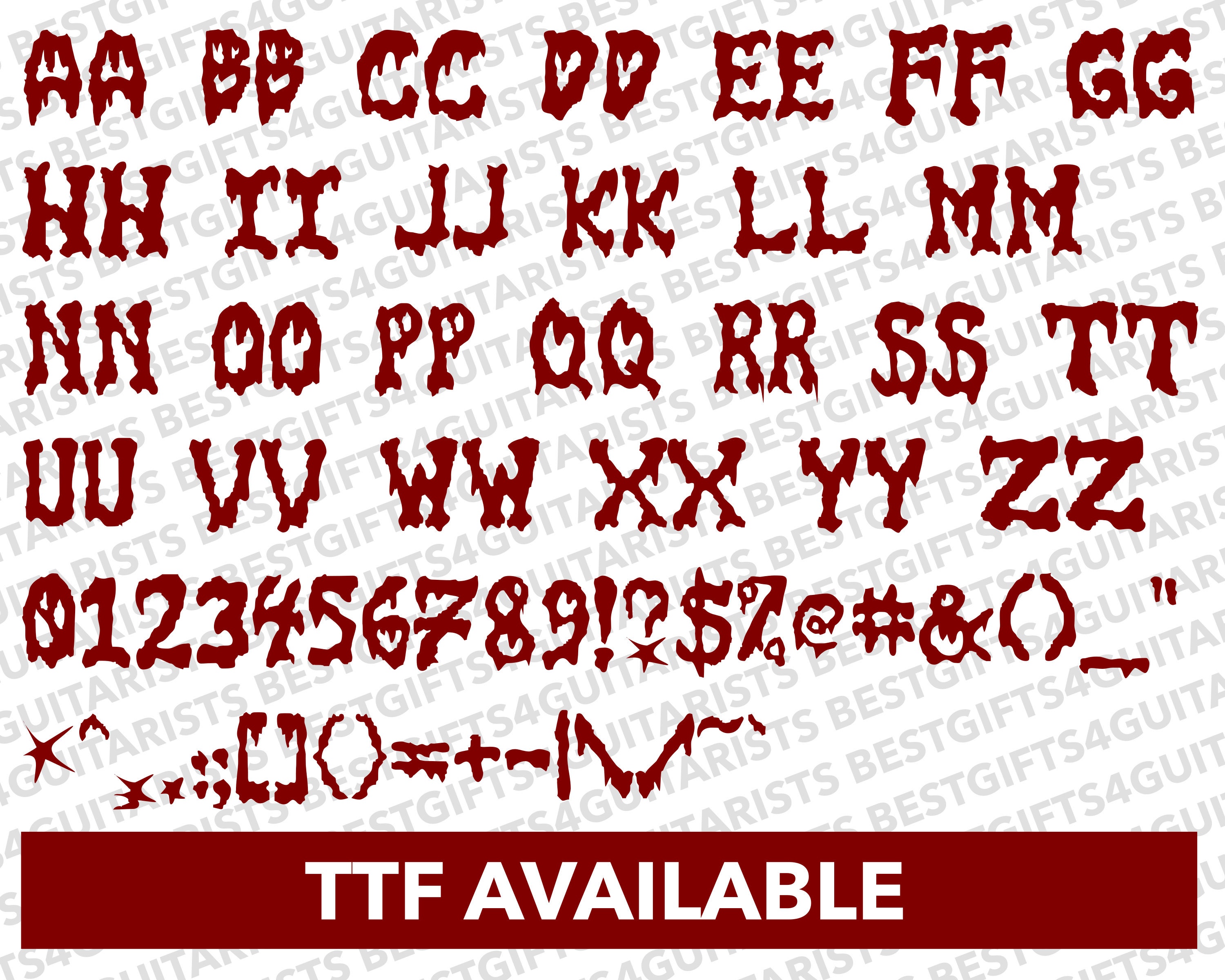 Horror Drip Font SVG, Horror Font for Cricut, Horror Font SVG, PNG, Jpg ...