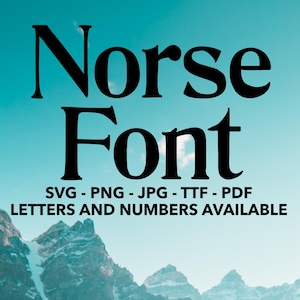Norse Font SVG, Norse Font For Cricut, Nordic Font SVG, PNG, jpg, ttf, pdf Polynesian Font, Samoan Font, Viking Font For Canva, Norse Font