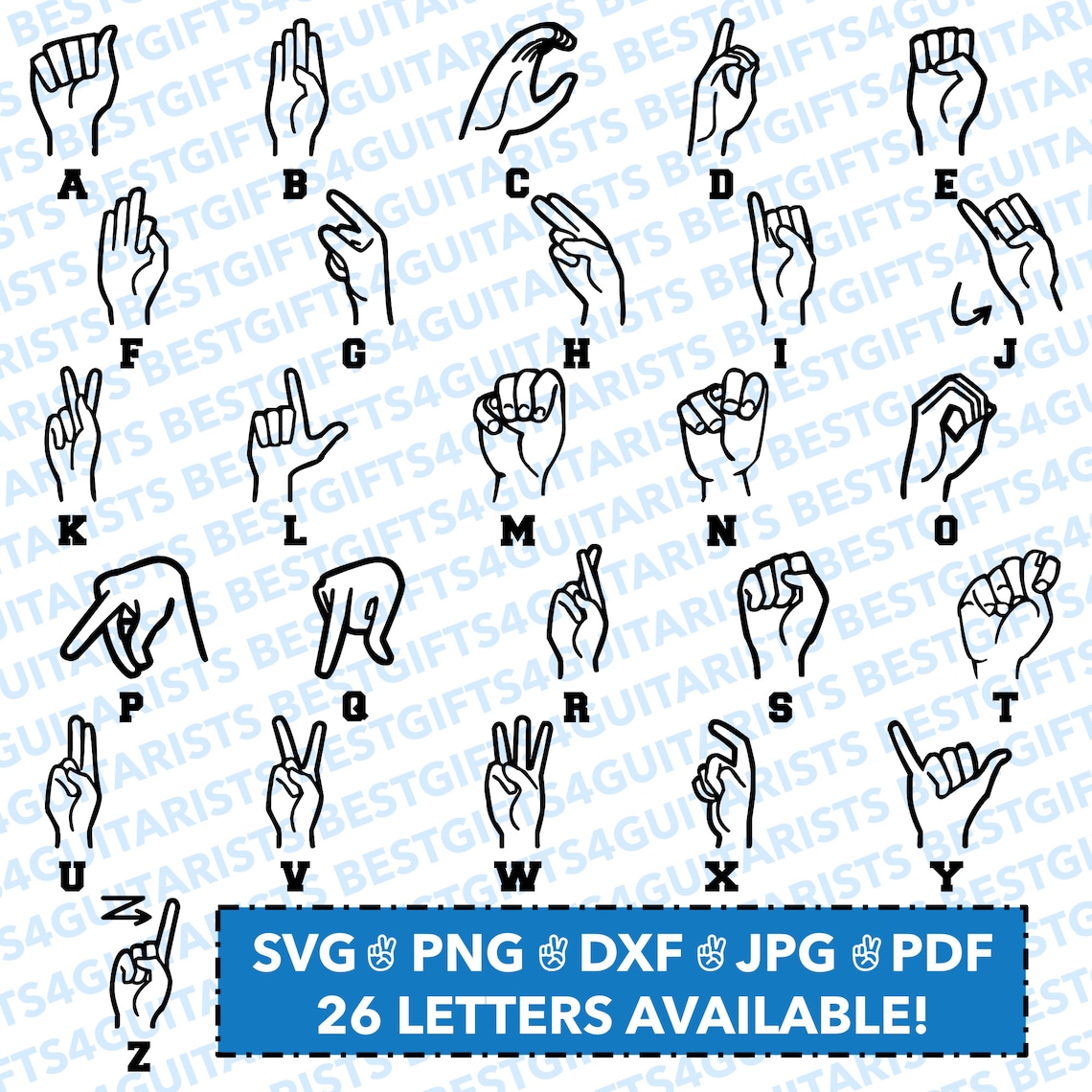 American Sign Language Alphabet SVG, Sign Language Alphapack Cricut ...