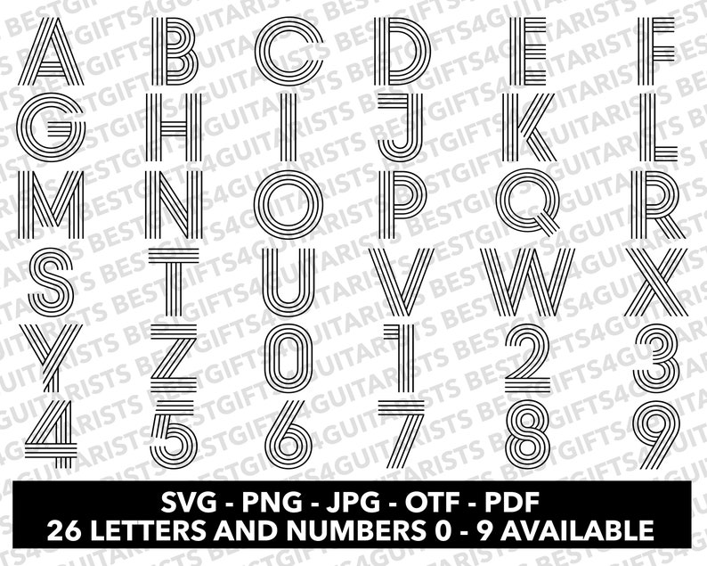 Line Font SVG, Distressed Font, Distressed Line Letters Svg, Png, Jpg ...