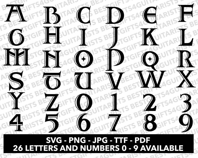 Gothic Old English Font SVG, Blackletter Font SVG, Gothic Font Svg, Png ...