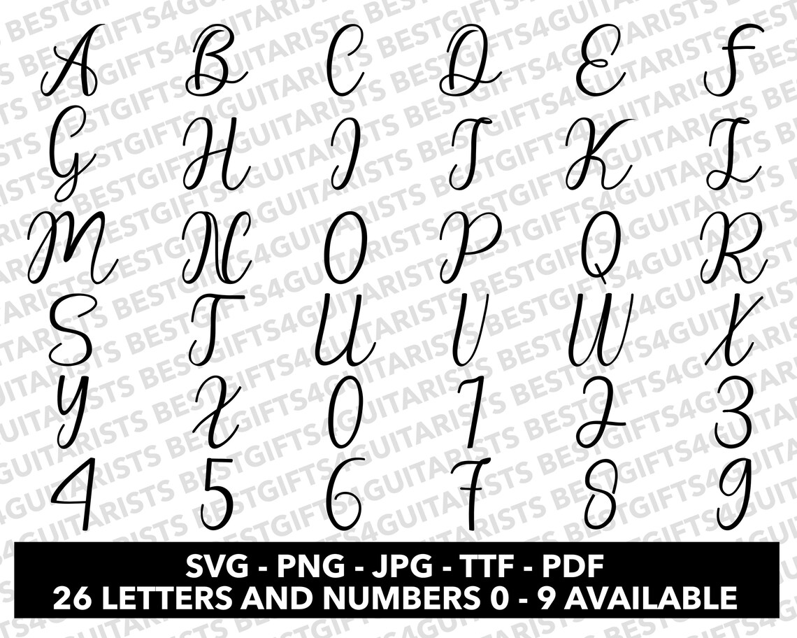 Script Font SVG, Script 3 Font for Cricut, Script Font SVG, PNG, Jpg ...