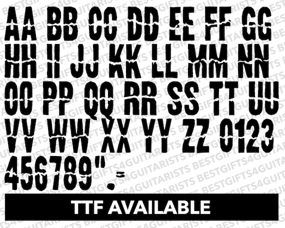 Distressed Ripped Font SVG, Distressed Font for Cricut, Distressed