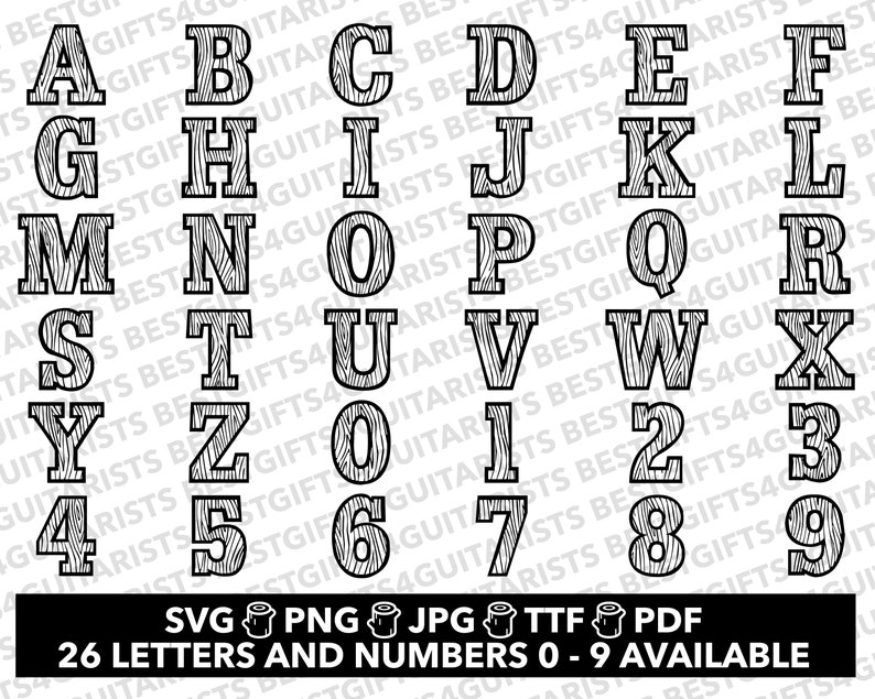 Wood Font SVG, Pine Font for Cricut, Branch Font SVG, PNG, Jpg, Ttf