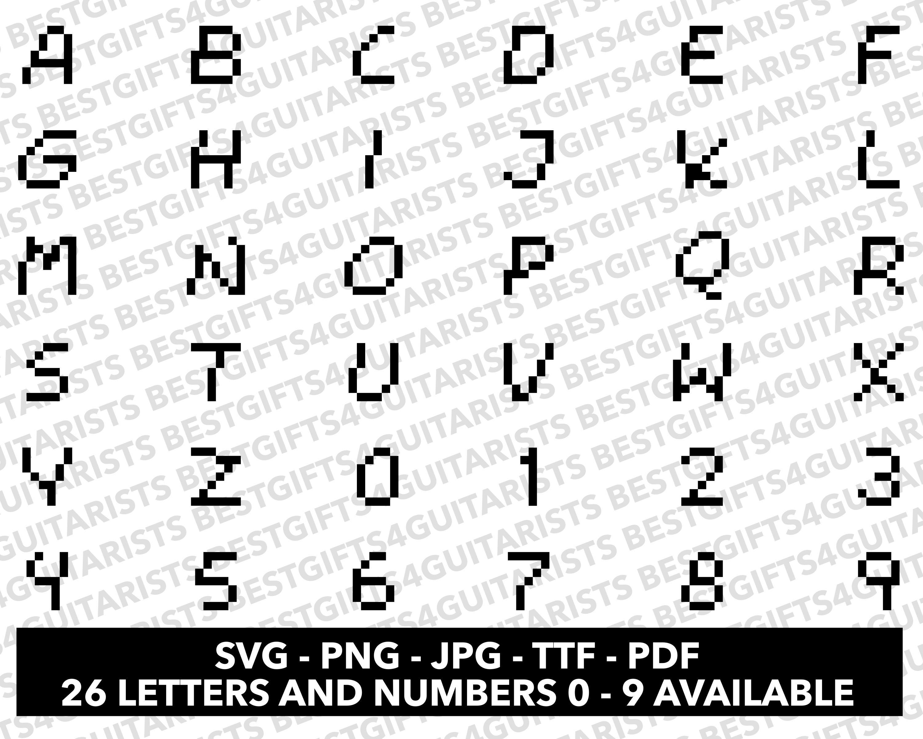 Cartoon Pixel Font SVG, Pixel Font for Cricut, Pixel Font SVG, PNG, Jpg ...