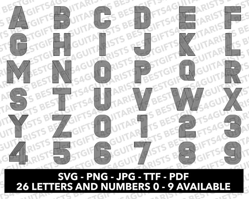 Best Line Font SVG, Line Letters, Line Numbers, Distressed Letters SVG ...