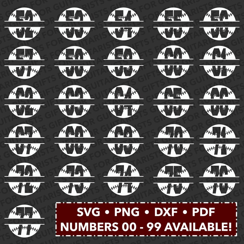 Baseball Numbers SVG Baseball Numbers for Cricut Baseball Numbers SVG