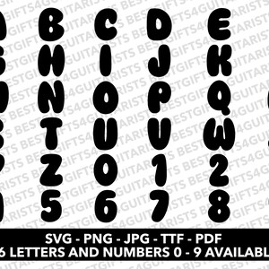 Round Bubble Font SVG, Bubble Font for Cricut, Bubble Font SVG, PNG ...