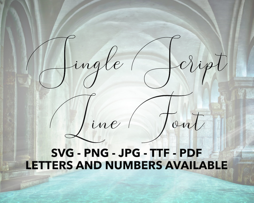 Single Fancy Line Font SVG, Line Letters, Line Numbers, Calligraphy ...