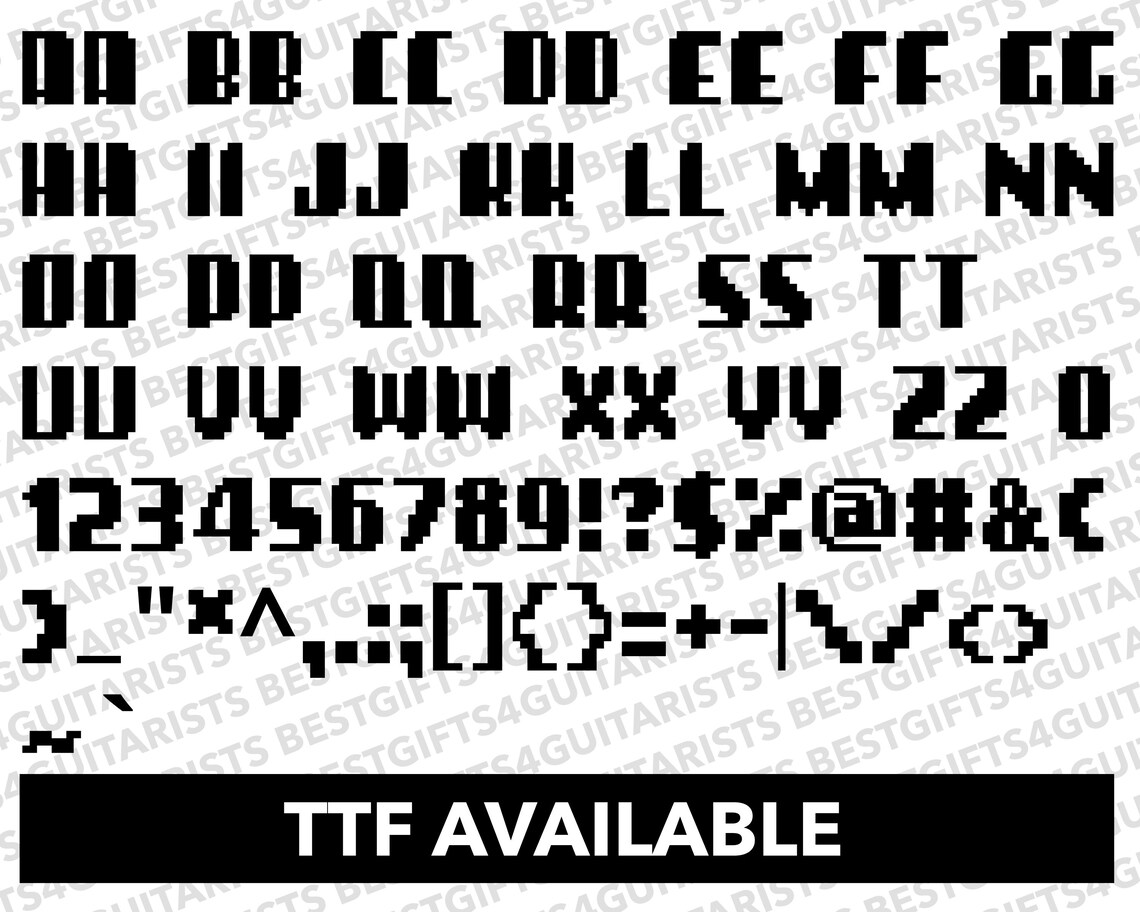 Bold Pixel Font SVG, Pixel Font for Cricut, Pixel Font SVG, PNG, Jpg ...