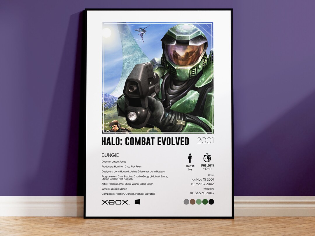 Halo Combat Evolved Poster Digital Download Video Game Poster Halo CE