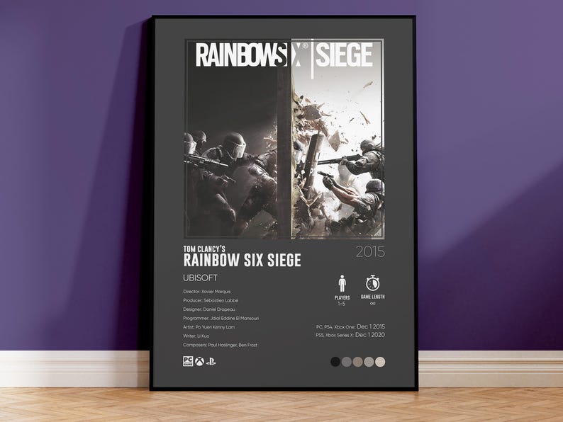 Rainbow Six Siege Poster Digital Download R6S Poster Video Game Poster Video Game Decor Game Art ...