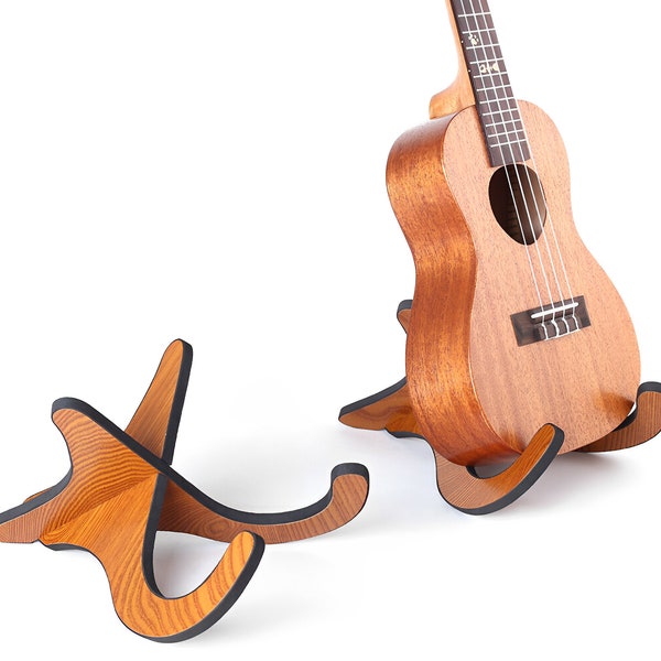 Small Wood Ukulele Stand, Floor-standing Rack, Ukulele Guitar Holder, Gifts for Musicians