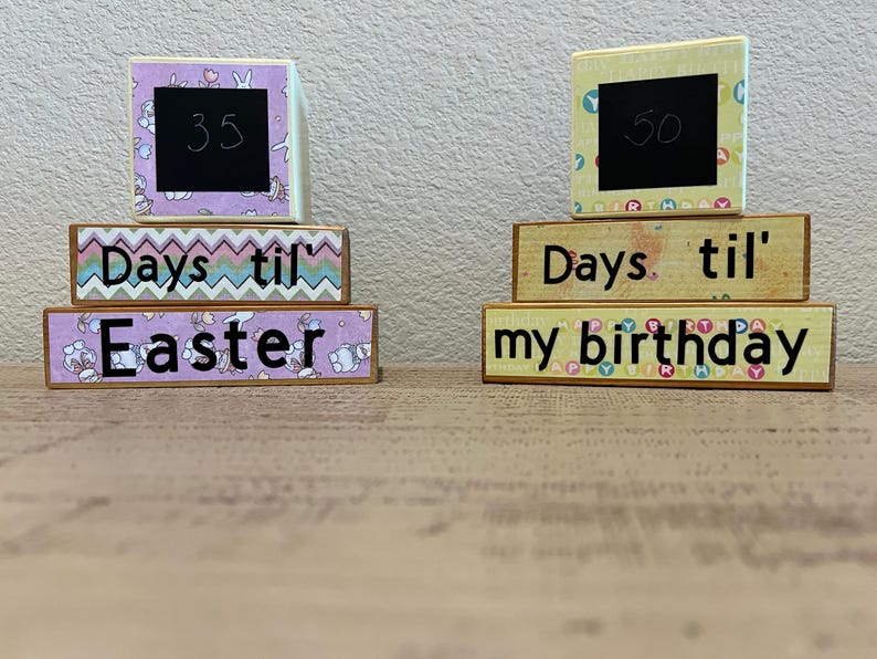 Countdown Blocks - Etsy
