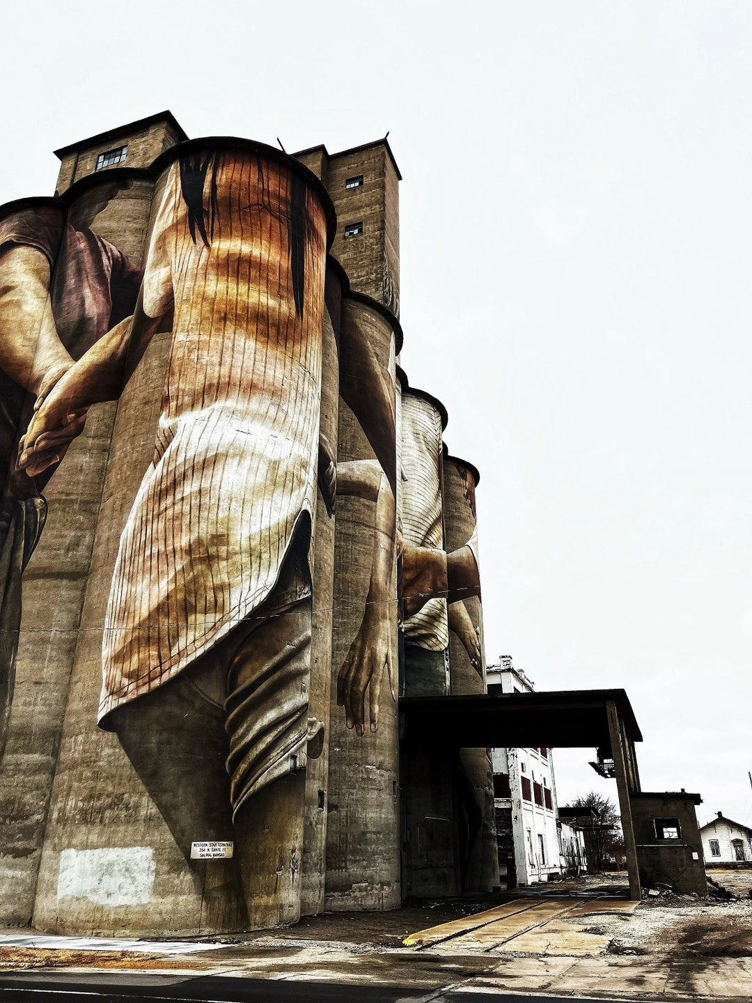 Kansas Industrial Silo Art Minimalist Photo Decor Wall Art Salina Kansas Mural Midwest