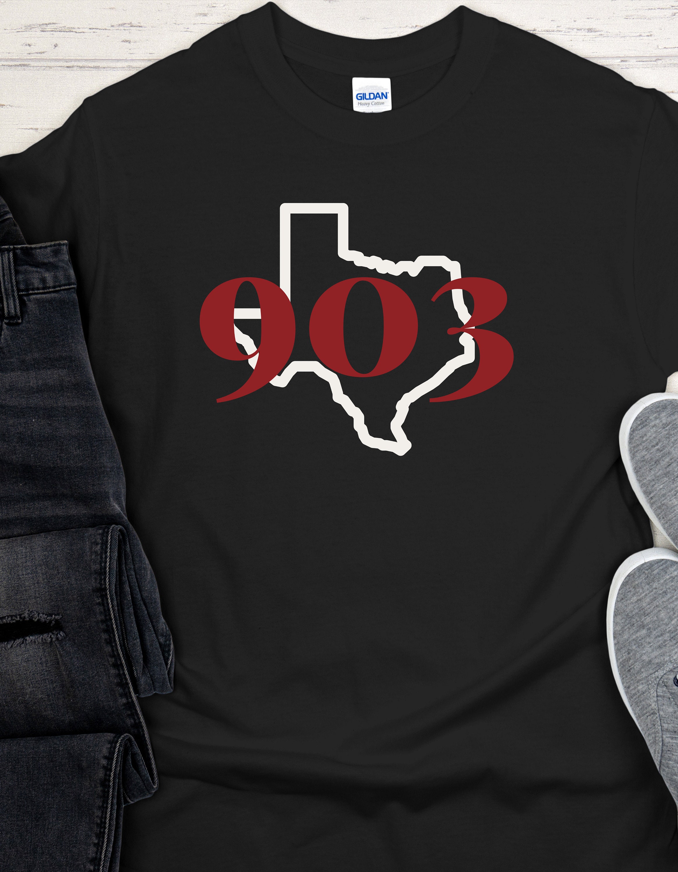Area Code 903 Texas Map Gildan 5000 Shirt, 903 Shirt, Texas Shirt ...