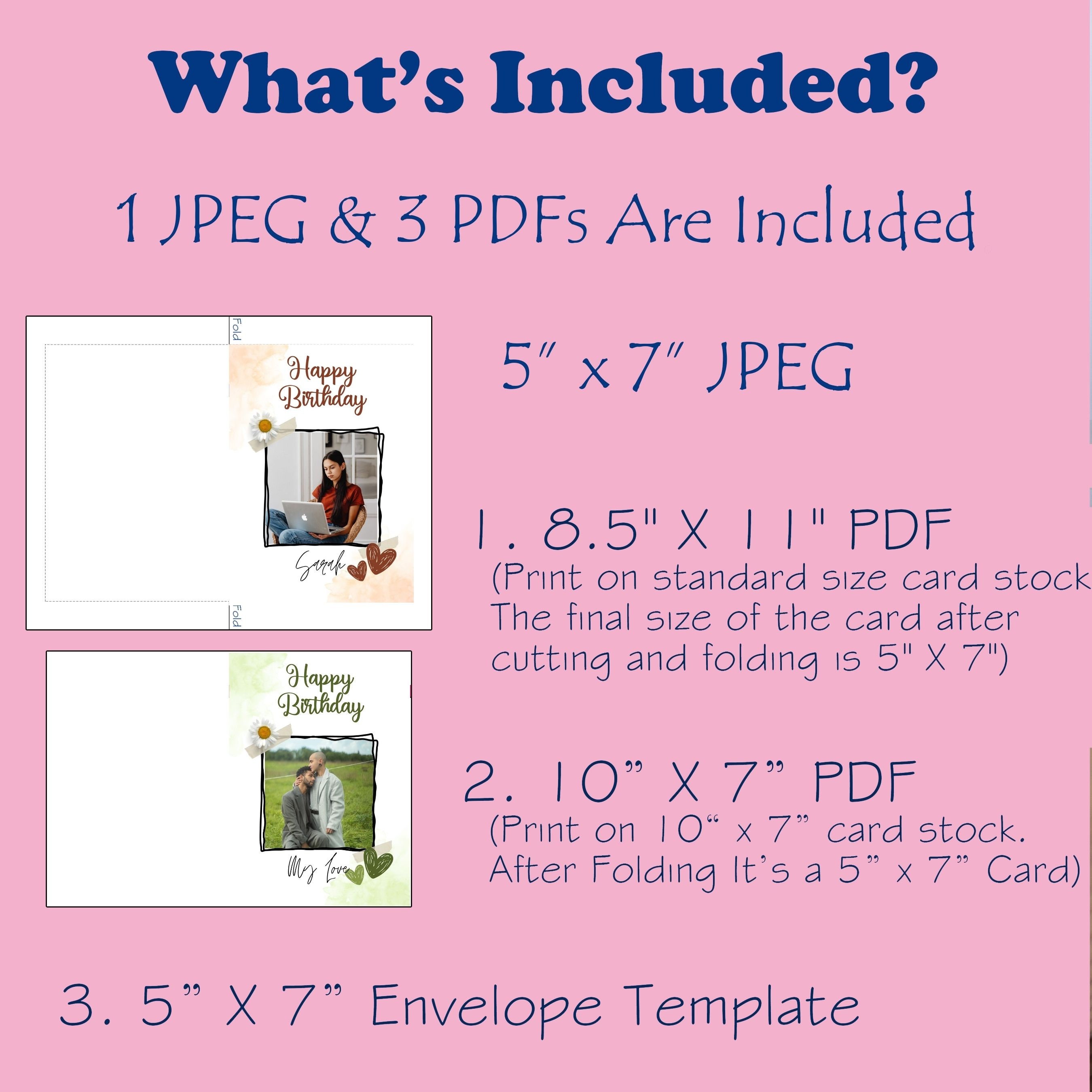 Personalized Printable Birthday Card With a Photo Happy Birthday ...