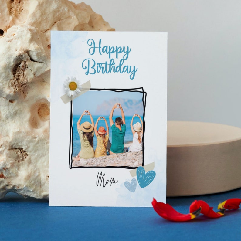 Personalized Printable Birthday Card With a Photo Happy Birthday ...