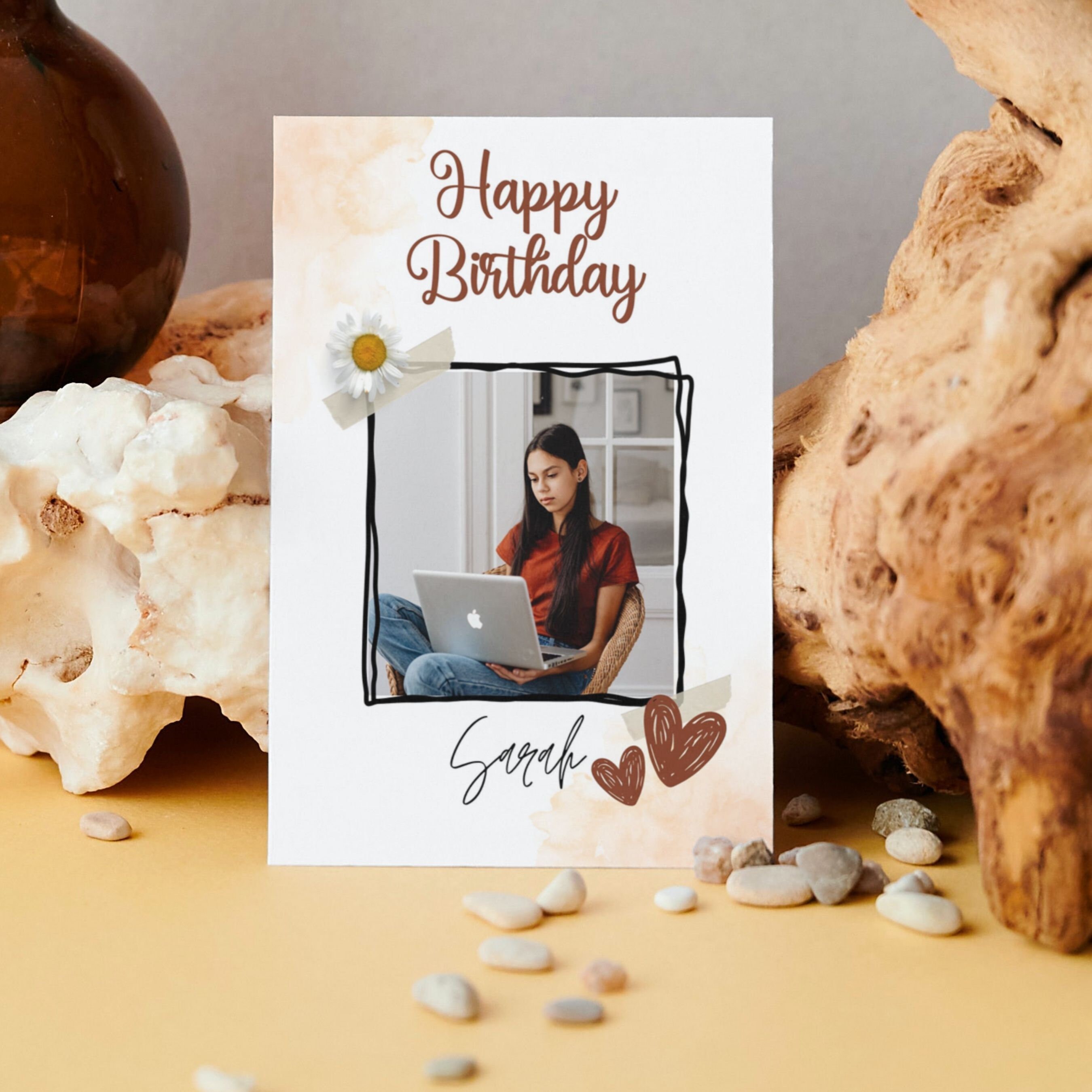 Personalized Printable Birthday Card With a Photo Happy Birthday ...