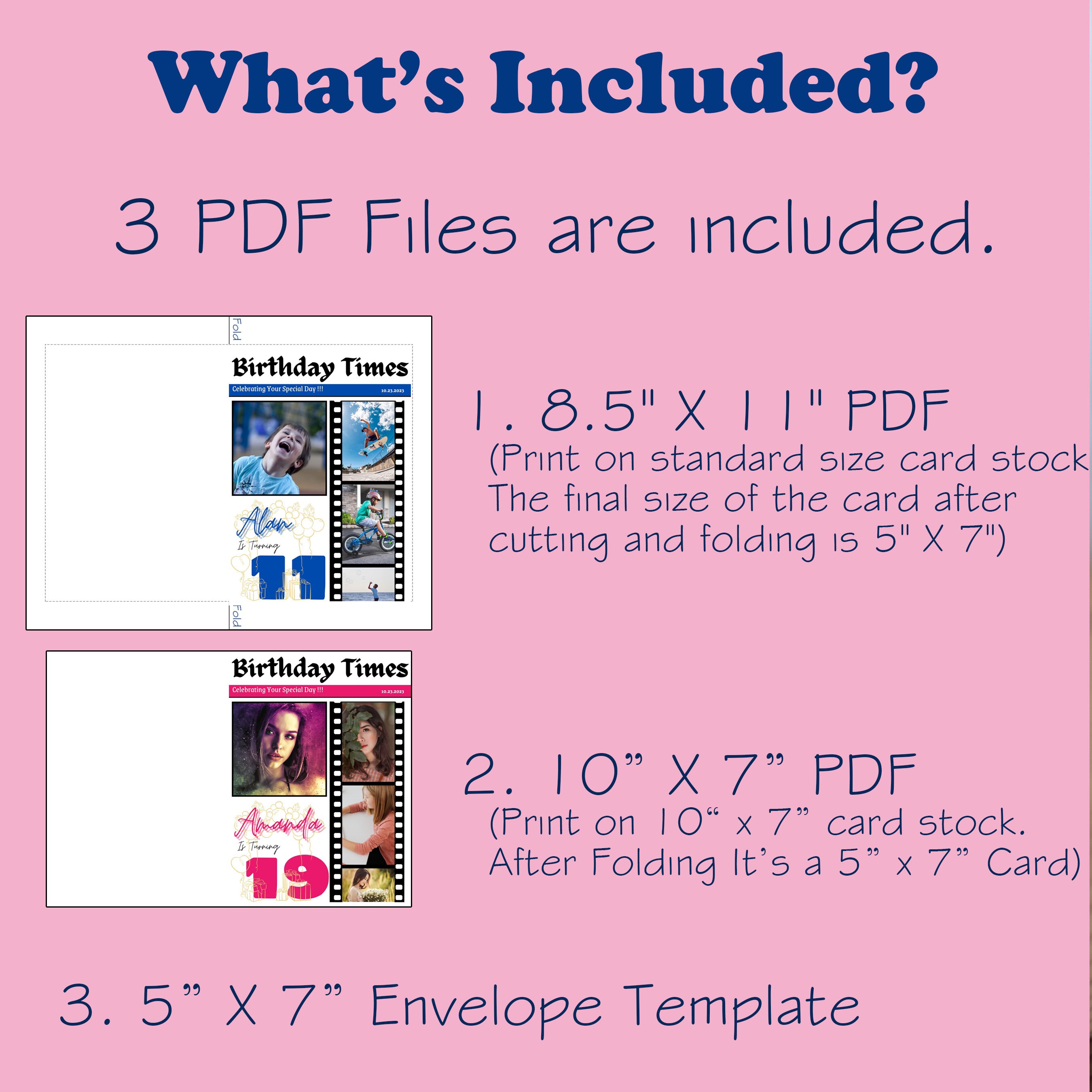 Personalized Printable Birthday Card With Photos Unique Funny Birthday ...