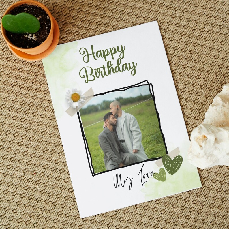 Personalized Printable Birthday Card With a Photo Happy Birthday ...