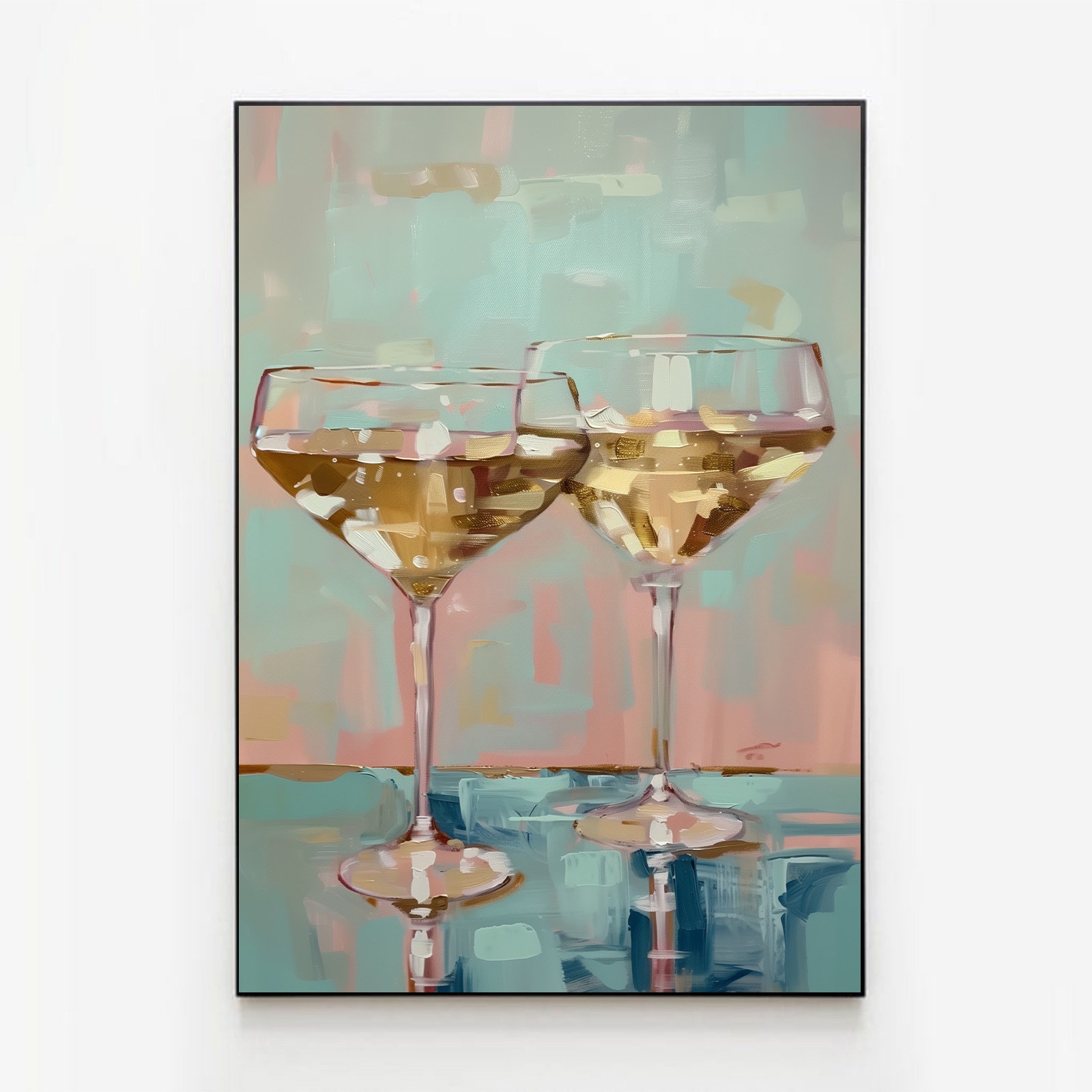 Bar Cart Wall Art Digital Download Cocktail Poster Aesthetic Apartment ...