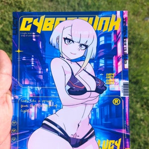 lucy cyberpunk edgerunners 5x7in anime Art Print waifu