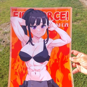 maki from fire force 11X17in anime Art Print waifu