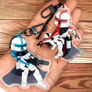 star wars muunilinst 10 acrylic keychain charm captain Fordo and arc trooper