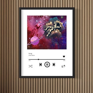 Personalized Music Plaque Template - Song Memory Maker - Wedding First Dance Song - Customer Album Cover - Digital Poster Album Wall Art