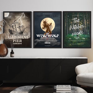 Horror Movie Inspired Posters - Imitation Movie Theatre Marquee - Home Cinema Scary Posters - Film Fanatics - **DIGITAL DOWNLOADS ONLY**