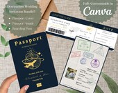 Destination Wedding Invitation Template – Passport & Boarding Pass (Digital Download)