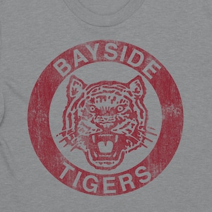 Bayside Tigers T-Shirt, Bayside High School, gerettet von der Glocke, Zack Morris, AC Slater, 90er Jahre TV Shows