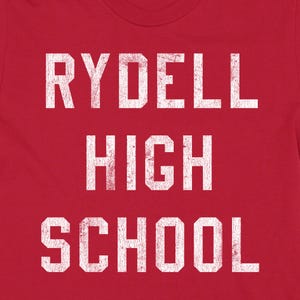 Rydell High School T-Shirt, Grease, Movie Tees, John Travolta, Olivia Newton-John, 1978