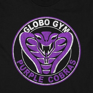 Globo Gym Purple Cobras T-Shirt, Movie Tees, Dodgeball Tees, Ben Stiller