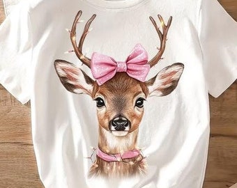 Reindeer Christmas png, christmas deer png,christmas png files,png christmas reindeer, kid png christmas,bow coquette christmas sublimation