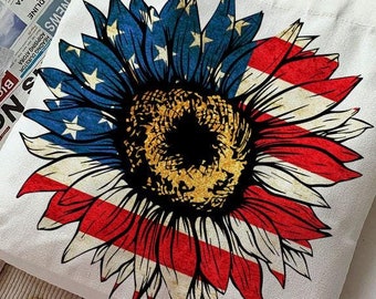 Sunflower Usa PNG, Patriotic Sunflower png, Usa png, Retro America png, America Sunflower png, 4th Of July PNG, Sublimation Digital Download