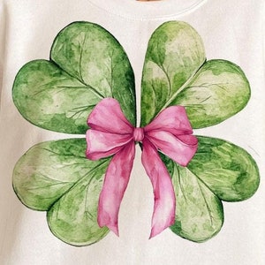Shamrock Bow png, Shamrock Coquette PNG, St. Patrick’s Day Bow PNG, 4 leaf clover png, St Patrick's Day png, Irish png, Shamrock st pattys